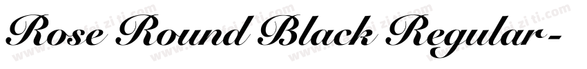 Rose Round Black Regular字体转换